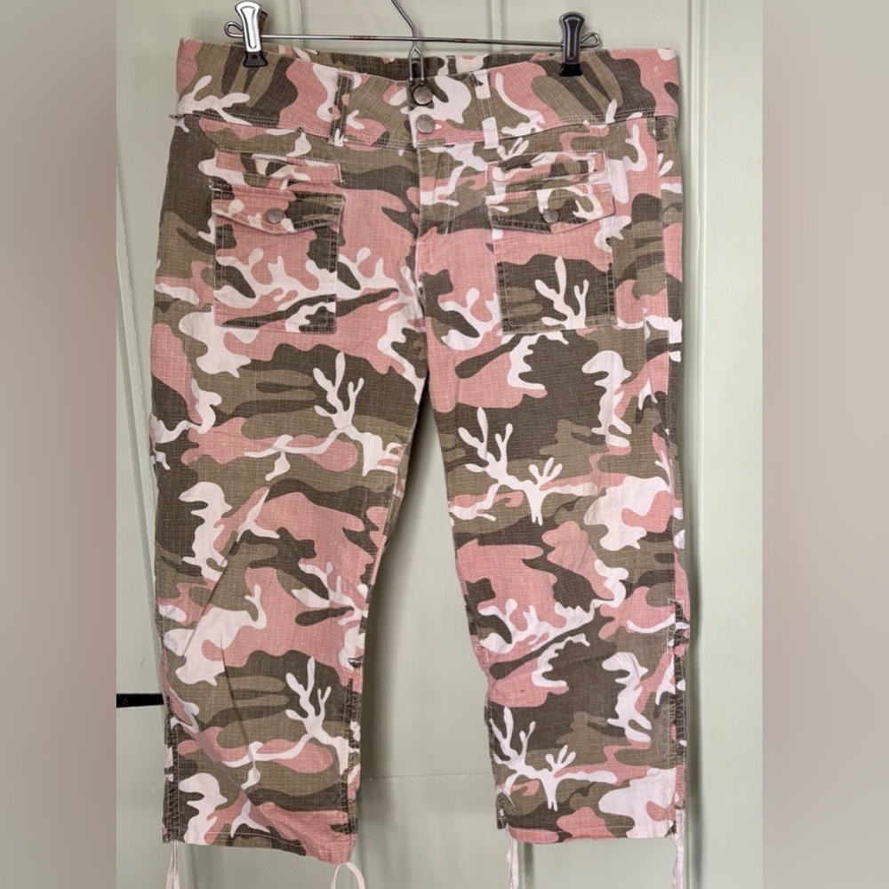 Younique Pink and Green Camouflage Fabric size M/L
